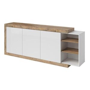 Petits-meubles ŠIROKÁ KOMODA Azior Biela a drevo vyobraziť
