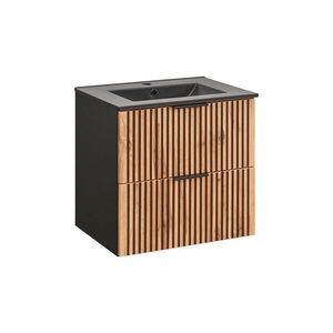 Petits-meubles UMÝVADLO 60.2cm Gaia Dubové drevo a čierna farba vyobraziť