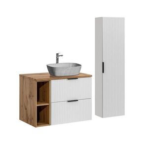Petits-meubles KÚPEĽŇOVÝ NÁBYTOK 80.6cm Adriel 2-dielna súprava Biela vyobraziť