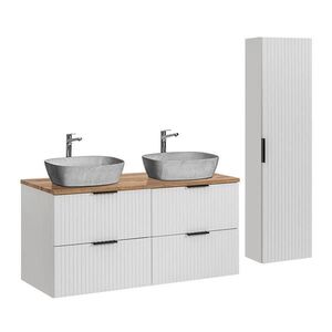 Petits-meubles KÚPEĽŇOVÝ NÁBYTOK 120.8cm Adriel 2-dielna súprava Biela vyobraziť