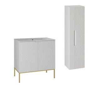 Petits-meubles KÚPEĽŇOVÝ NÁBYTOK 80cm Daria 2-dielna súprava Biela vyobraziť