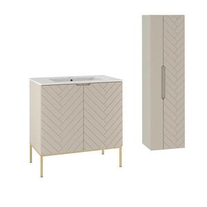 Petits-meubles KÚPEĽŇOVÝ NÁBYTOK 80cm Daria 2-dielna súprava Kašmír vyobraziť