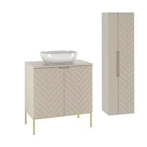 Petits-meubles KÚPEĽŇOVÝ NÁBYTOK 80.6cm Daria 2-dielna súprava Kašmír vyobraziť