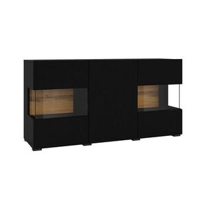 Petits-meubles ŠIROKÁ KOMODA Glora Čierna a drevo vyobraziť