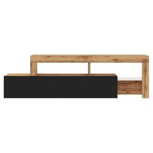 Selsey TV stolík Asten dub / čierny s LED 172/50/33 cm vyobraziť