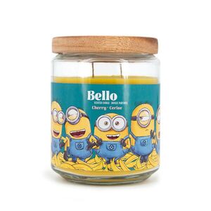 VONNÁ SVIEČKA Žltá v skle drevené viečko 510 g Bello vyobraziť