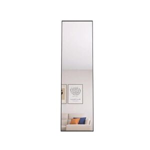 SHOPENTRA STOJACE zrkadlo 140x40 cm čierne obdĺžnikové minimalistické nerozbitné vyobraziť