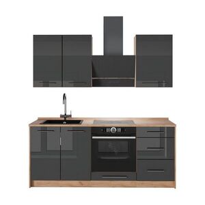 Vicco SAMOSTATNÁ KUCHYŇA Fame-Line, Antracit vysoký lesk/Dub Goldkraft, 190 cm, AP Oak vyobraziť