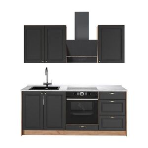 Vicco SAMOSTATNÁ KUCHYŇA Fame-Line, Antracitovo-zlatý vidiecky dom/Dub Goldkraft, 190 cm, AP Marble vyobraziť