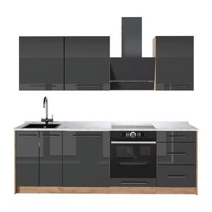 Vicco KUCHYNKA Fame-Line, Antracit vysoký lesk/Dub Goldkraft, 230 cm, AP Marble vyobraziť