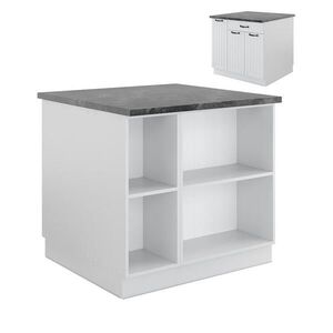 Vicco KUCHYNSKÝ OSTROVČEK Fame-Line Biely vidiecky dom/Biely 90 cm so zásuvkou, bez pracovnej dosky vyobraziť