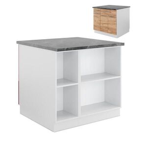 Vicco KUCHYNSKÝ OSTROVČEK Fame-Line Dub Goldkraft/biela 90 cm so zásuvkou, bez pracovnej dosky vyobraziť