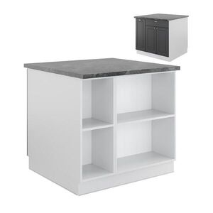 Vicco KUCHYNSKÝ OSTROVČEK Fame-Line Antracit zlatá/biela 90 cm so zásuvkou, bez pracovnej dosky vyobraziť