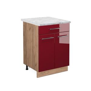 Vicco KUCHYNSKÁ SPODNÁ SKRINKA Fame-Line Bordeaux vysoký lesk 60 cm so zásuvkou, AP mramor vyobraziť