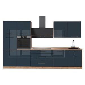 Vicco KUCHYNKA Fame-Line, Tmavo modrá vysoký lesk/Dub Goldkraft, 340 cm, AP Oak vyobraziť