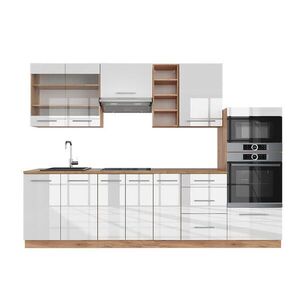 Vicco KUCHYNSKÝ KÚT Fame-Line Biely vysoký lesk/dub Goldkraft 280 cm bez pracovnej dosky vyobraziť