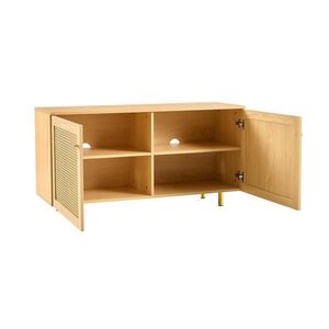 OKWISH KOMODA 120/40/63 cm prírodná z MDF s ratanovým výpletom a úložným priestorom vyobraziť