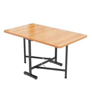 OKWISH JEDÁLENSKÝ stôl 120/80 cm americký biely dub skladací a rozkladací z MDF vyobraziť