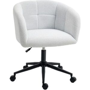 OKWISH KANCELÁRSKA stolička 59/65/75-85 cm krémovobiela otočná a výškovo nastaviteľná z polyesteru vyobraziť
