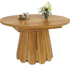 OKWISH JEDÁLENSKÝ stôl 118/118/76, 8 cm hnedý rozkladací z MDF a kovu vyobraziť