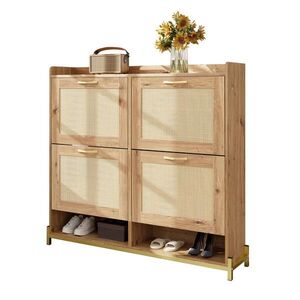 OKWISH SKRINKA na topánky 108, 5/24/100 cm v dekore dreva s hornou policou z MDF vyobraziť