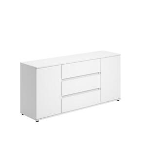Home Collective KOMODA, šířka 150 cm, se dvěma dvířky a třemi zásuvkami, bílá vyobraziť