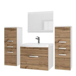 B BELINI GROUP BELINI Kúpeľňová súprava PRI M4 120 cm, zlatohnedá matná – umývadlová skrinka so zrkadlom vyobraziť