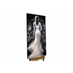 KUNSTLOFT RUČNE MAĽOVANÝ AKRYLOVÝ OBRAZ 60/120 cm, čierny, zvierací motív vyobraziť