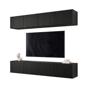 Idohome OBÝVACIA stena ANGEL II čierna závesná s LED osvetlením 200 cm vyobraziť
