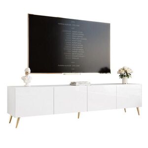Idohome TV skrinka ANGEL biela lesklá stojaca s LED osvetlením 200 cm vyobraziť