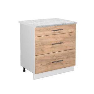 Vicco KUCHYNSKÁ SPODNÁ SKRINKA Fame-Line Dub Goldkraft 80 cm s 3 zásuvkami, AP mramor vyobraziť