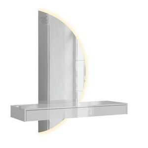 Vicco TOALETNÝ STOLÍK Sherry, Biely vysoký lesk, 120 cm s LED zrkadlom, vpravo vyobraziť