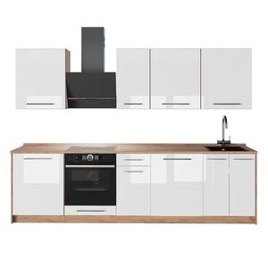 Vicco KUCHYNKA Fame-Line, Biely vysoký lesk/Dub Goldkraft, 280 cm, AP Oak vyobraziť