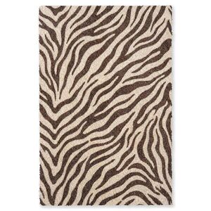 OnlyWow KOBERCE - Zebra - Pruhy - hnedá - 150x230 cm vyobraziť