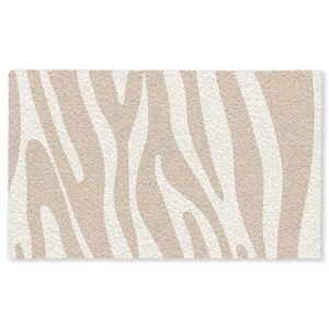 MuchoWow ROHOŽKA Zebra print - Béžová - Biela - Zvieracia potlač 150x90 cm vyobraziť