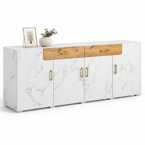 STILVORA KOMODA biela kuchynská so 4 dvierkami a 2 zásuvkami, Š208/H39, 5/V80 cm vyobraziť