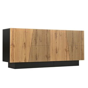 Urban Meuble KOMODA, 160cm in čierna dub-optik vyobraziť