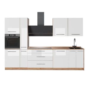Vicco KUCHYNKA Fame-Line, Biely vysoký lesk/Dub Goldkraft, 310 cm, AP Oak vyobraziť