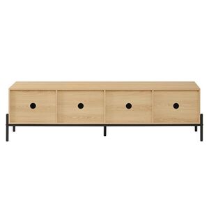 OKWISH TV skrinka 163, 5/40/45 cm prírodná so 4 dvierkami a 3D povrchom z MDF vyobraziť