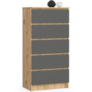 RAUMHIRSCH FURNITURE KOMODA dub Artisan, grafitovo šedá 121/60/40 vyobraziť