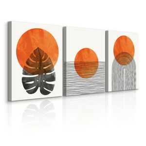 Muralo OBRAZY NA PLÁTNE Sada 3 Kusov Geo-Vzor Boho 90 x 40 cm vyobraziť