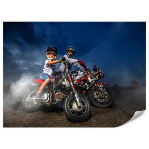 Muralo FOTOTAPETA Pre Spálňu Otec Syn Motorky Akcia 350 x 256 cm vyobraziť