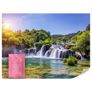 Muralo FOTOTAPETA Vodopády Les Krajina 3D 150 x 105 cm vyobraziť