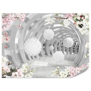 Muralo FOTOTAPETA Pre Obývaciu Izbu Tunel S BLUMEN KUGELN Kvety Florálna Perspektíva 450 x 315 cm vyobraziť