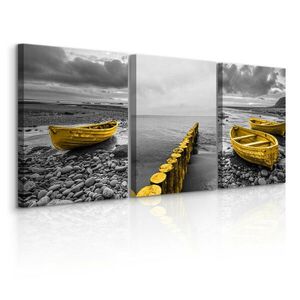 Muralo OBRAZY NA PLÁTNE Sada 3 Kusov Lode More 3D 90 x 40 cm vyobraziť
