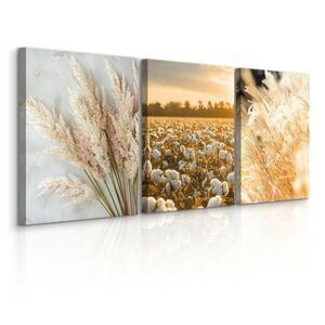 Muralo OBRAZY NA PLÁTNE Sada 3 Kusov Rastliny 3D Boho 90 x 40 cm vyobraziť