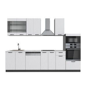 Vicco KUCHYNSKÝ KÚT Fame-Line Biely vidiecky dom/antracit 300 cm s vysokou skrinkou, bez pracovnej dosky vyobraziť