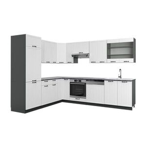 Vicco ROHOVÁ KUCHYŇA Fame-Line, Biely vidiecky dom/antracitová, 287 x 227 cm, AP Antracit vyobraziť