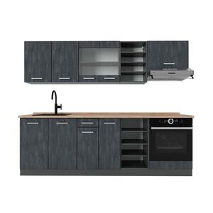 Vicco KUCHYNSKÝ KÚT R-Line Čierny betón/antracit 240 cm AP dub vyobraziť