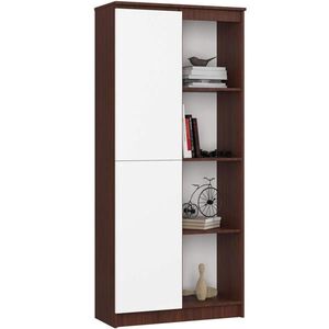 RAUMHIRSCH FURNITURE STOJACIA POLICA Tmavohnedá, Biela 180/80/35 vyobraziť